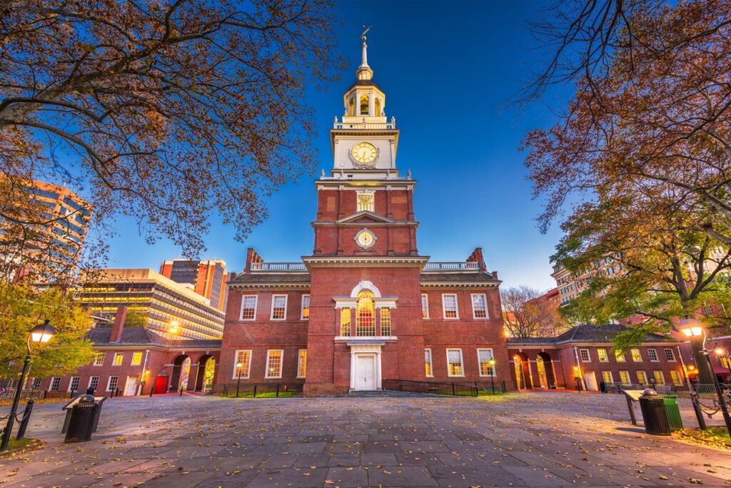 Independence Hall in Philadelphia - Unabhängigkeit der USA